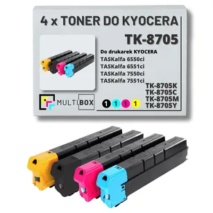 4-pak Toner do KYOCERA TK8705 TASKALFA 6550ci 6551ci 7550ci 7551ci 70,0K/3x30,0K CMYK Multibox zamiennik