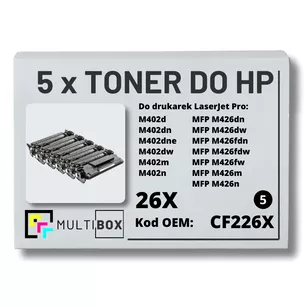 Toner do HP CF226X 26X M402 M426 5-pak zamiennik Multibox