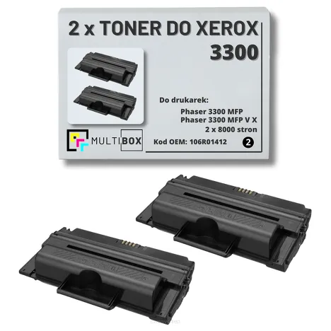 2-PAK Multibox Toner do XEROX 3300 106R01412 8K zamiennik