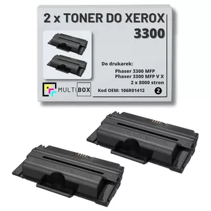 2-pak Toner do XEROX 3300 106R01412 8K Multibox zamiennik