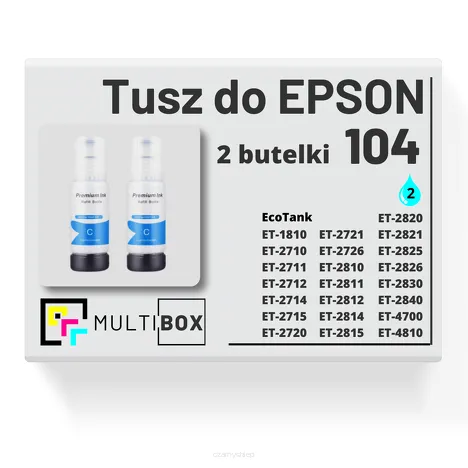 2-PAK Multibox Tusz do EPSON 104 T00P2 C13T00P240 cyan zamiennik