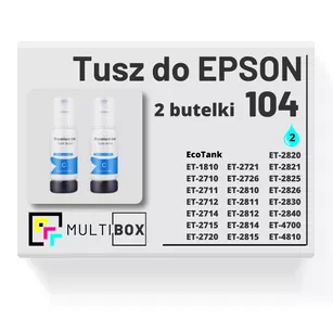 Tusz do EPSON 104 T00P2 C13T00P240 2-pak cyan zamiennik Multibox