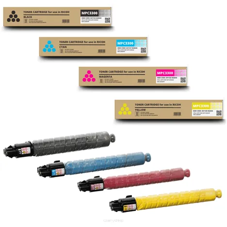 4-pak Toner do Ricoh MPC3300 CMYK Zamiennik