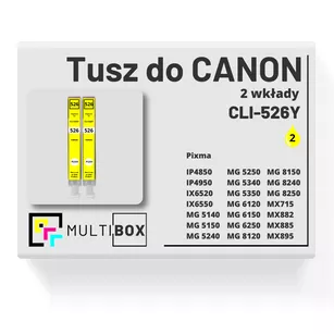 Tusz do CANON CLI526Y 2-pak yellow zamiennik Multibox