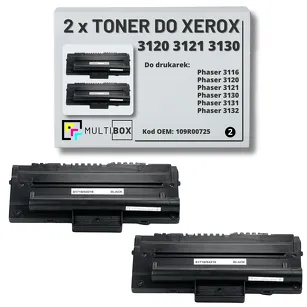 2-pak Toner do XEROX 3120 3121 3130 109R00725 3K Multibox zamiennik