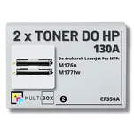 2-PAK Multibox Toner do HP 130A BLACK CF350A zamiennik - 2