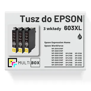 3-PAK Multibox Tusz do Epson 603XL T03A1 C13T03A14010 black zamiennik