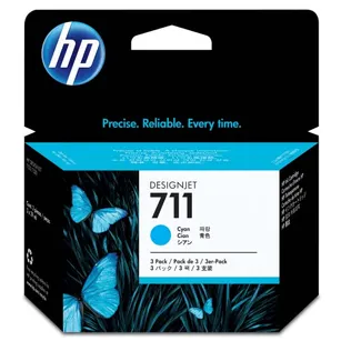 HP 711 tusz CZ134A oryginalny cyan 3-pak