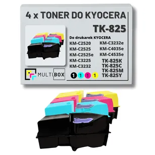 EOL 4-PAK Multibox Toner do KYOCERA TK825 KMC2520/2525/3225/3232/4035 15,0K/3x7,0K CMYK zamiennik