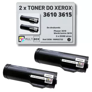 2-pak Toner do XEROX 3610 3615 106R02732 25.3K Multibox zamiennik