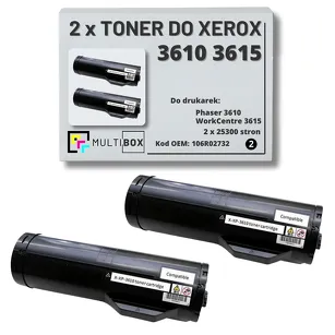 2-PAK Multibox Toner do XEROX 3610 3615 106R02732 25.3K zamiennik