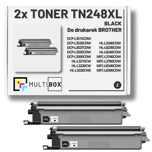 Toner do BROTHER TN248XLBK 2-pak Black Multibox zamiennik