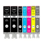 7-PAK Multibox Tusz do CANON PGI520 CLI521 black pigment / black / cyan / magenta / yellow / grey zamiennik - 2