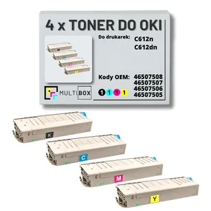 4-PAK Multibox Toner do OKI C612 black/cyan/magenta/yellow zamiennik