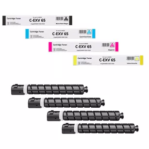 4-PAK Zamiennik Toner do CANON CEXV65 5761C001 5762C001 5763C001 5764C001 CMYK  17.5K/3x11.5K