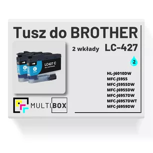 Tusz do BROTHER LC427C 2-pak cyan zamiennik Multibox