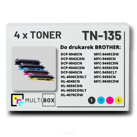 Toner do BROTHER TN-135 4-pak CMYK Multibox zamiennik