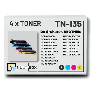 Toner do BROTHER TN135 4-pak CMYK Multibox zamiennik