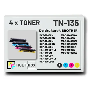 4-PAK Multibox Toner do BROTHER TN135 CMYK zamiennik