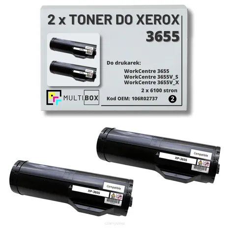 2-PAK Multibox Toner do XEROX 3655 106R02737 6.1K zamiennik