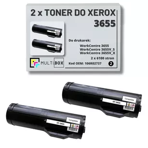 2-pak Toner do XEROX 3655 106R02737 6.1K Multibox zamiennik