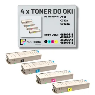 4-PAK Multibox Toner do OKI C712 black/cyan/magenta/yellow zamiennik