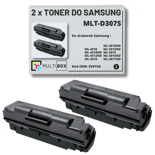 2-PAK Multibox Toner do SAMSUNG ML4510 ML5010 MLTD307S SV074A 7K Zamiennik