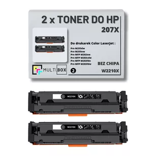 Toner do HP 207X 2-pak BLACK W2210X zamiennik Multibox BEZ CHIPA