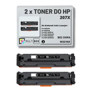 2-PAK Multibox Toner do HP 207X BLACK W2210X zamiennik BEZ CHIPA