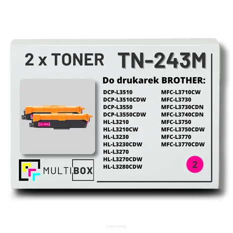 2-PAK Multibox Toner do BROTHER TN243M Magenta zamiennik
