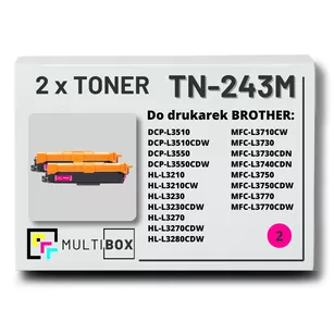 Toner do BROTHER TN243M 2-pak Magenta Multibox zamiennik