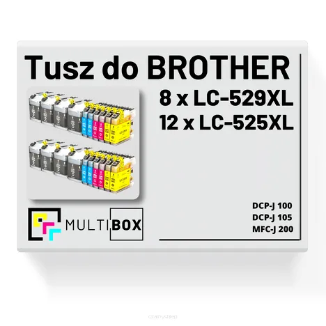 20-pak Tusz do BROTHER LC-529XL LC-525XL Multibox