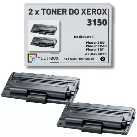 2-pak Toner do XEROX 3150 109R00746 3.5K Multibox zamiennik