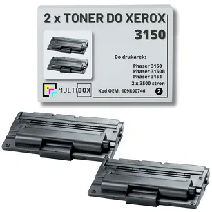 2-PAK Multibox Toner do XEROX 3150 109R00746 3.5K zamiennik