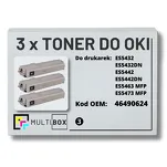 3-PAK Multibox Toner do OKI ES5432 ES5463 46490624 black zamiennik - 2
