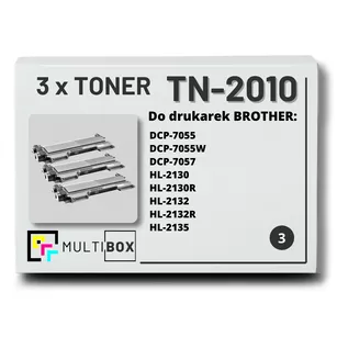 Toner do BROTHER TN2010 3-pak Multibox zamiennik