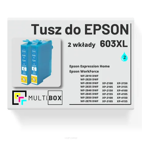 Tusz do Epson 603XL T03A2 C13T03A24010 2-pak cyan zamiennik Multibox