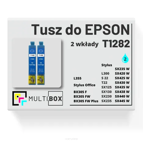 Tusz do EPSON T1282 C13T12824010 2-pak cyan zamiennik Multibox