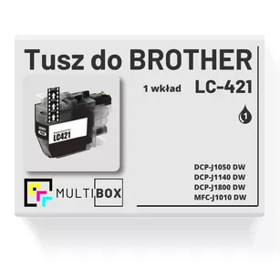 Tusz do BROTHER LC421BK black zamiennik Multibox