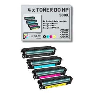 Toner do HP 508X 4-pak CMYK CF360X CF361X CF362X CF363X zamiennik Multibox