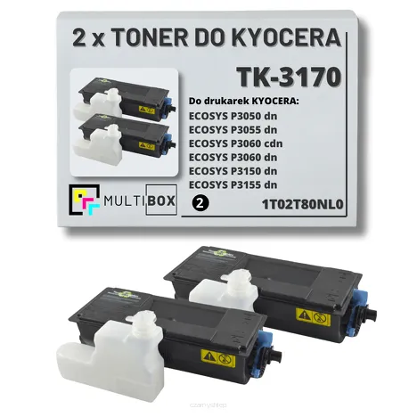 2-pak Toner do KYOCERA TK-3170 1T02T80NL0 ECOSYS P3050 P3055 P3060 2x15.5K Multibox zamiennik