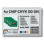 4-PAK Multibox zestaw Chipów CMYK do OKI C8600 C8800 4x6,0K - 2