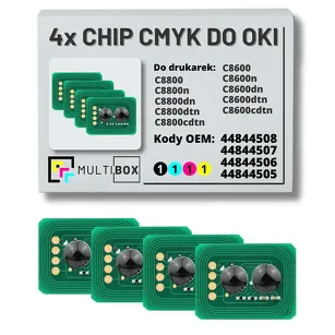 4-pak zestaw Chipów CMYK do OKI C8600 C8800 4x6,0K Multibox