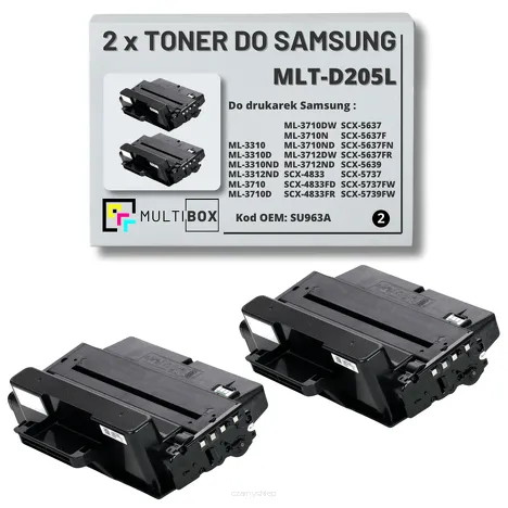 2-PAK Multibox Toner do SAMSUNG ML3310 ML3710 MLTD205L SU963A 5K Zamiennik