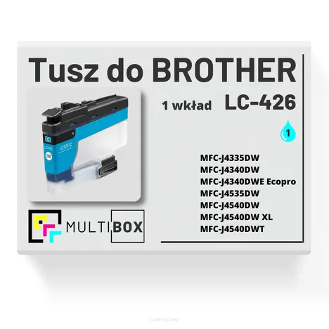 Tusz do BROTHER LC-426C cyan zamiennik Multibox