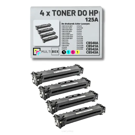 4-PAK Multibox Toner do HP 125A CMYK CB540A CB541A CB542A CB543A zamiennik
