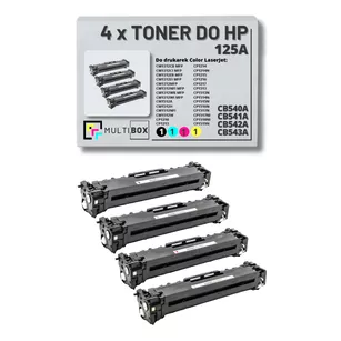 Toner do HP 125A 4-pak CMYK CB540A CB541A CB542A CB543A zamiennik Multibox