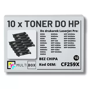 Toner do HP CF259X 59X LaserJet Pro M304 M404 M428 10-pak zamiennik Multibox