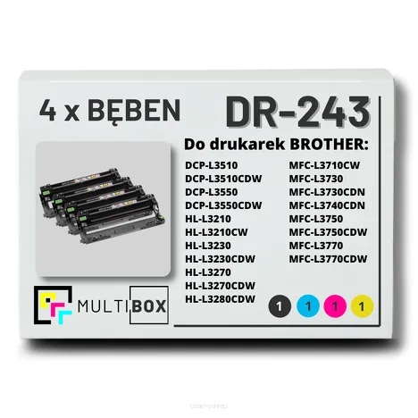 Bęben do BROTHER DR-243CL 4-pak CMYK Multibox zamiennik