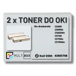 2-PAK Multibox Toner do OKI C5650 C5750 43865708 black zamiennik - 2